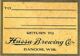 Return Card for Bottles or Kegs from Hussa Brewery, undated