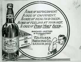 Hussa Brewery Beer Ad, November, 1914