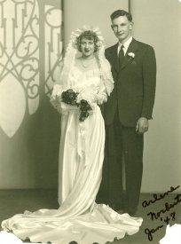Wedding of Norbert and Arlene Schmidt Hundt, 1948