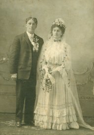 Wedding of Ed and Lena Zanter Stroeh, 1906