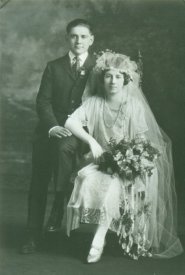 Wedding of John and Rose Wegner Ruedy, 1923
