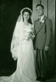 Wedding of Francis and Helen Eden Wegner, 1948