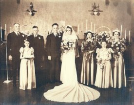 Wedding of Ray and Evelyn Smith, LaFleur, 1941