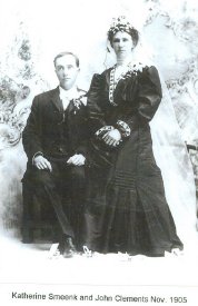Wedding of John and Katherine Smeenk Clements, 1905.