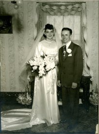 Wedding of LeVern and Arlene Langrehr Thielker, 1950