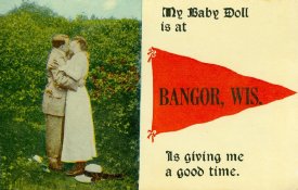 Postcard Romance in Bangor, Wisconsin, circa 1914