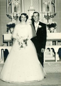 Wedding of Herbert and Delores Langrehr Olson, 1959