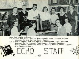 Bangor High School Echo Staff from 1956