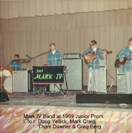 Mark IV Band at Junior Prom,  May of 1969