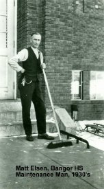Matt Elsen, BHS Maintenance Man, early 1930's