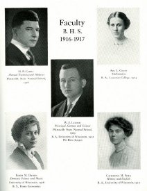 Faculty of Bangor High School, 1916-1917