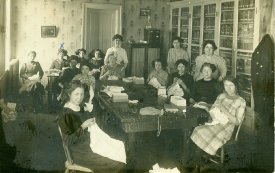 Sewing Class at Bangor High School, 1914