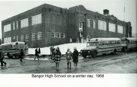 Bangor High School on a Winter Day, 1968