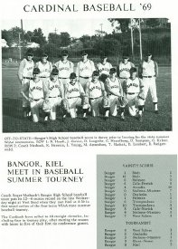 Bangor Cardinal Baseball Team of 1969