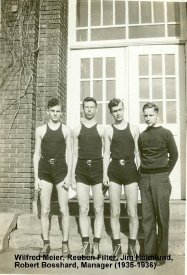 Four Bangor HS Basketall Players, 1936