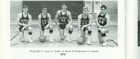 Bangor High School Starting Basketball Team, 1970.