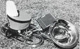 ECHO photo of Bangor HS Band Horn and Hat