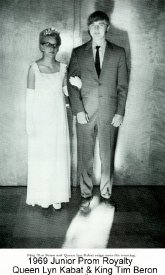 Prom Queen Lyn Kabat and King Tim Beron, 1969