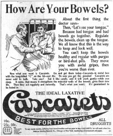 Ad for Cascarets Laxative, 01.12.1900, B.I.