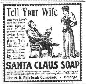 Ad for Santa Claus Soap, 12.06.1895, B.I.