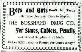 Ad for Bosshard Drug Store, 09.17.1897.B.I.