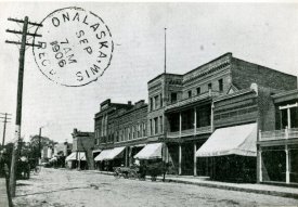 Meat Market and Elsen House on Main Street, circa 1905