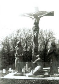 Crucifixtion scene at St. Peter's Church Cemetery