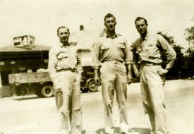 Red, Leo & Jim Cavadini during wartime (circa 1942)