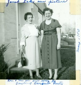 Rose Ruedy & Alice Doschadis, May of 1953