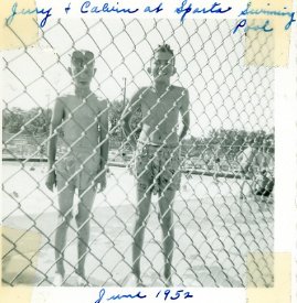Jerry Doschadis & Calvin Kruenen, Sparta pool, 1952