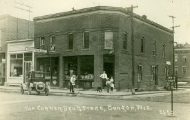 Palmer's Corner Drug Store, late 1920's,16h& Commercial