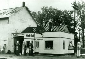 Mobil Gas Station, Orvis Johnson, prop., circa 1950