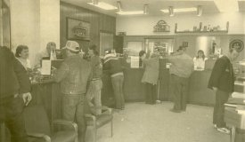 Customers in Farmers State Bank, circa 1972