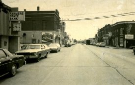 Bangor's Commercial Street facing east, circa 1974