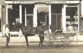 W.E. Bosshard Rexall Drug Store, Horse & Buggy Era