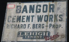 Ad Sign for Bangor Cement Works, Richard Berg
