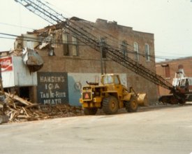 Old Mengel General Store & Hansen's IGA  torn down