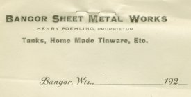 Letterhead for Bangor Sheet Metal Works