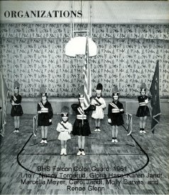 Bangor HS Falcon Color Guard, 1961