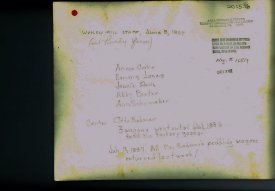 Notes on back of photo in pencil.Woolen Mills